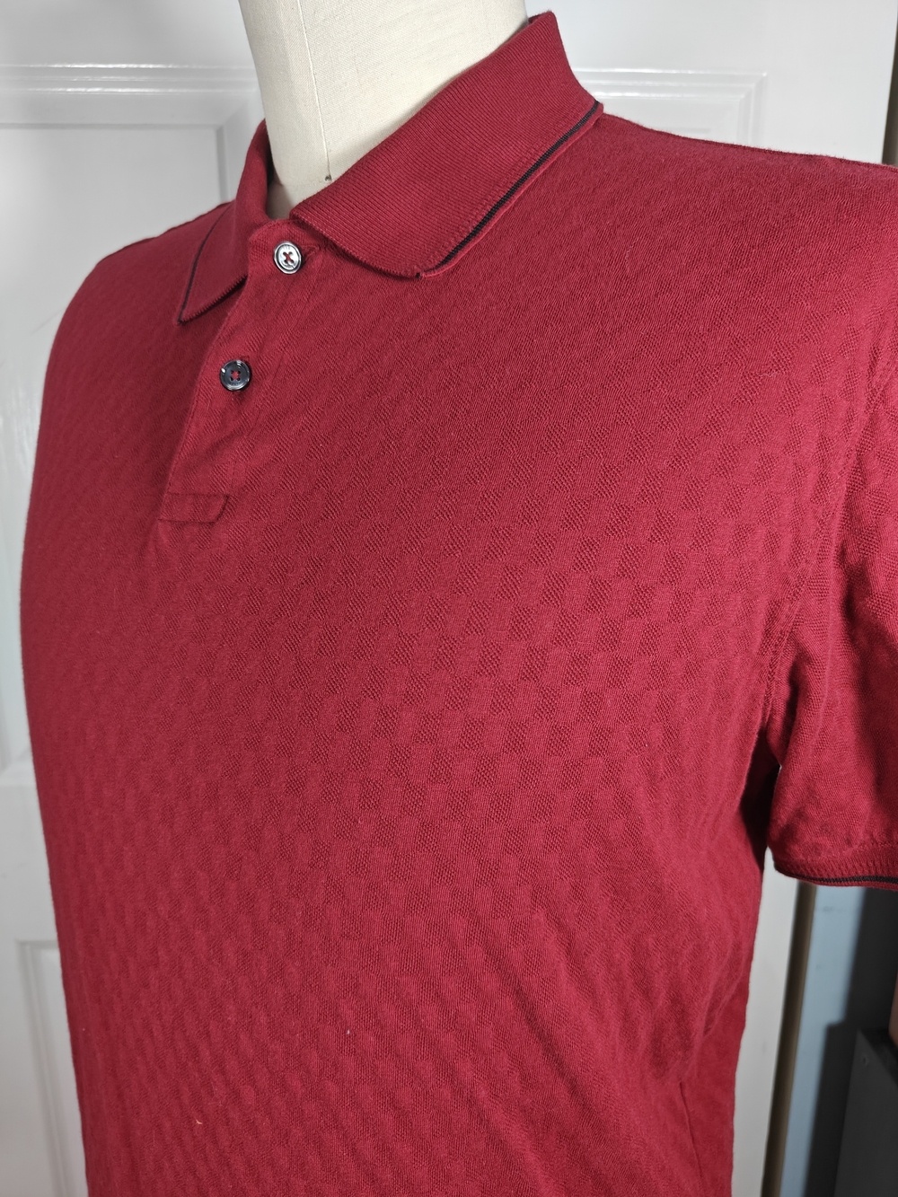 Ted Baker Men's Crimson Polo with Contrast Trim